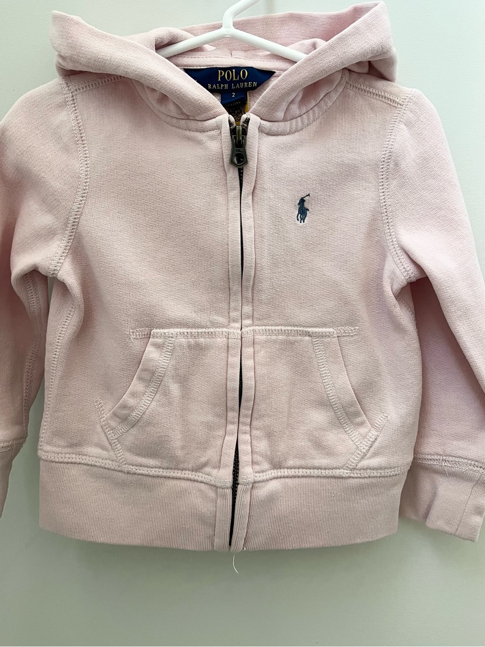 Ralph Lauren Polo Light Pink Zip Hoodie for Kids